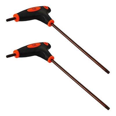 2 PCS T20 Torx Screwdriver Anti Tamper Proof Key S2 Steel THandle Wrench