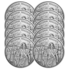 Lot of 10 - 1 Troy oz William Wallace Design .999 Fine Silver Round