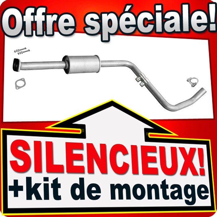 Silencieux intermédiaire Opel Astra J 1.4 échappement central pour moteur GPL et Turbo