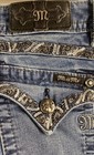 Miss Me Women's Signature Boot Cut Blue Jeans Embroidered Flap Pocket Sz 28 — photo 3