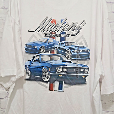 Official Licensed Ford Mustang T-Shirt Men's Graphic Tee XLT Tall Out Of Bounds