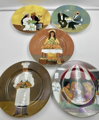 Guy Buffet French Collection Porcelain 8  Salad Plates Set Of 5 Fabulous French