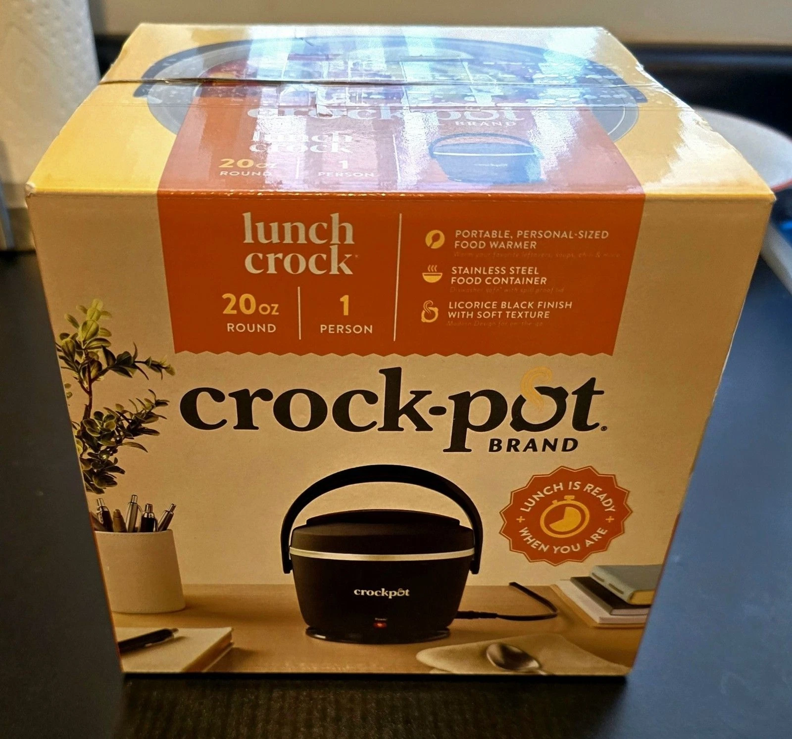 NEW Crock-Pot® Lunch Crock® Food Warmer 20 oz, Portable Black Model CPSCLC20