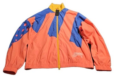 Paper Planes x Jae Tips All World Track Jacket Coral Red/Colorblock Medium NWT 