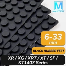 BLACK RUBBER FEET, Large SELF ADHESIVE  Stick On Bumpers Silicone Furniture Pads