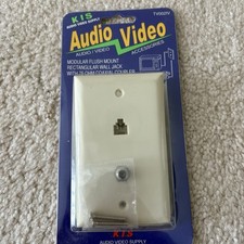 KIS Audio Video Modular Flush Mount Rectangular Wall Jack 75 OHM Coaxial Coupler