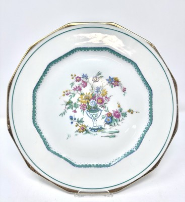 Set Of 8 Limoges France 10  Dinner Plate Ovington Brothers NY Floral Bouquet