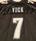 Vintage Michael Vick #7 Eagles NFL Reebok Stitched Sewn Jersey Sz 50 Black/Green