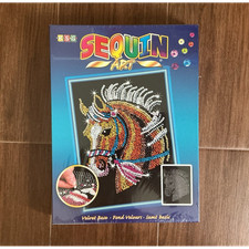 KSG Sequin Art Kreativset Pferd Velvet Board,...