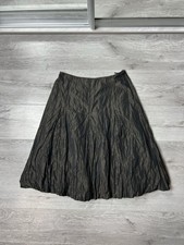 Rare Weekend Max Mara Crinkled Metallic Midi Skirt Size IT40