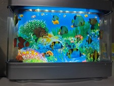 Fake Fish Tank Lamp Moving Aquarium Night Light Virtual Ocean Effect Retro Lamp