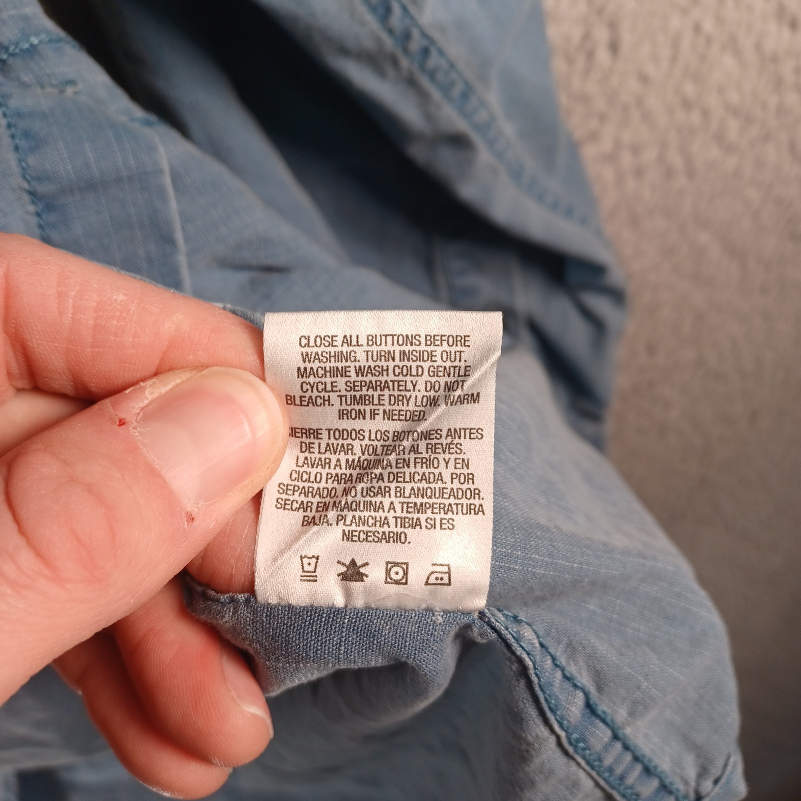 Basic Editions Mens Purplish Gray Button-Down Shi… - image 6