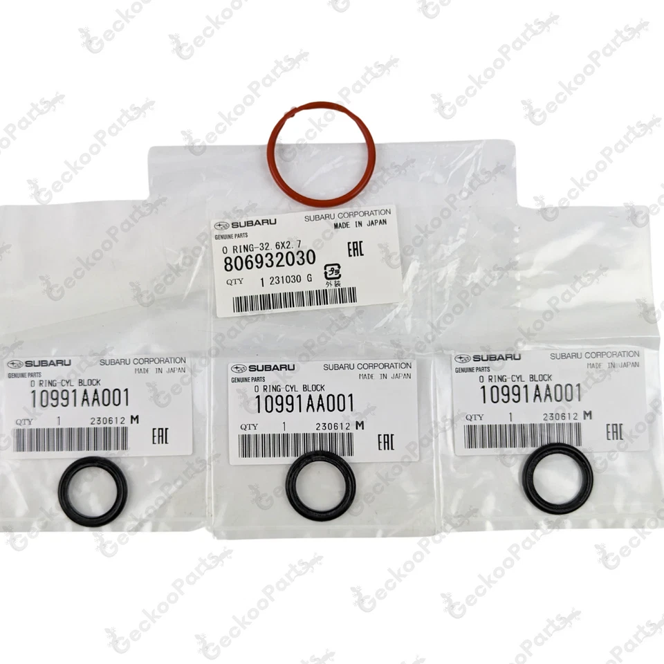 Subaru Genuine Block Half O-Rings Impreza WRX STI Forester BAJA H4 EJ Motors OEM - Image 2 of 4
