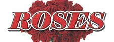 ROSES DECAL sticker red rose flowers flower shop florist long stem yellow