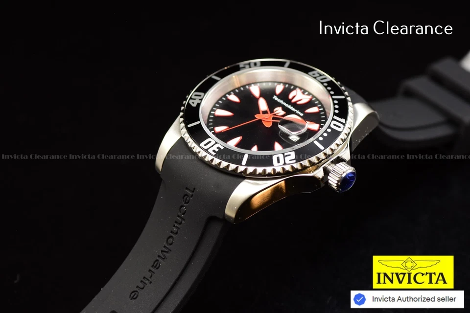 TechnoMarine Men's Manta Sea 42mm Black Silicone Band Quartz Watch TM-220113 - Image 4 of 4