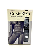 Men's Calvin Klein 3-Pack Microfiber Stretch Plus Hip Briefs Black