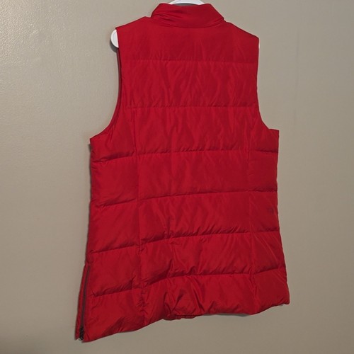 J Jill Down Red Puffer Vest Women's' Size Large Ski Winter Outdoors Warm Layer - Picture 4 of 4