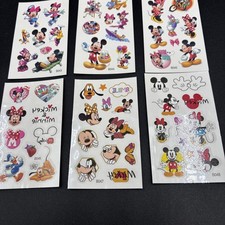 Mickey And Minnie Mouse Temporary Tattoos Body Art Lot Of 6 4 x2 Sheet