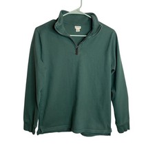 Crewcuts J Crew Boys XL 12-14 Hunter Green Quarter Zip Pullover Sweater Cotton