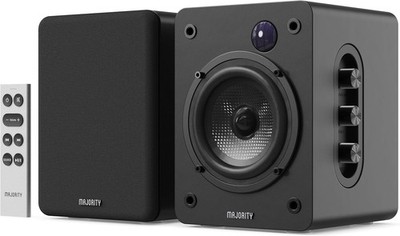 kleine Aktiv PC Lautsprecher 1 Paar BT HDMI USB, Majority D50X Schwarz, WIE NEU