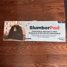 SLUMBERPOD Privacy Pod Blackout Canopy Travel Sleep Tent Play Yard Black- 73.31