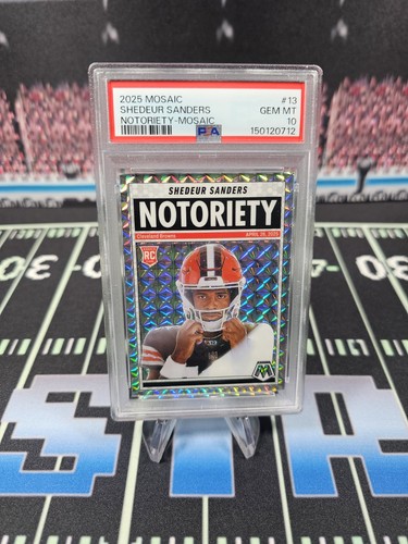 2025 Panini Mosaic - Notoriety Shedeur Sanders Mosaic Prizm (RC) PSA 10 Browns