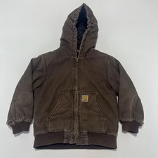 Boys carhartt size small brown jacket