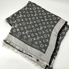 Louis Vuitton Large Scarf Multicolor Monogram Denim Monogram Stole, Gray, M71378