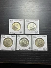 50C Kennedy Half Dollar, 40% Silver, Lot of 5 coins. 1965,1966,1967, 1968D,1969D