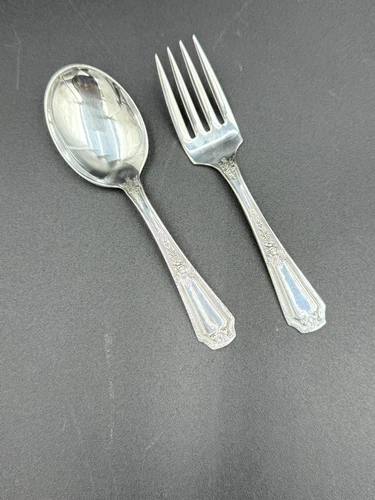 LOUIS XIV BY TOWLE STERLING SILVER 2- PC BABY SET NO MONOGRAM