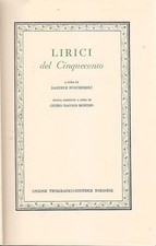 LIRICI DEL CINQUECENTO 1976 UTET classici italiani libro letteratura 