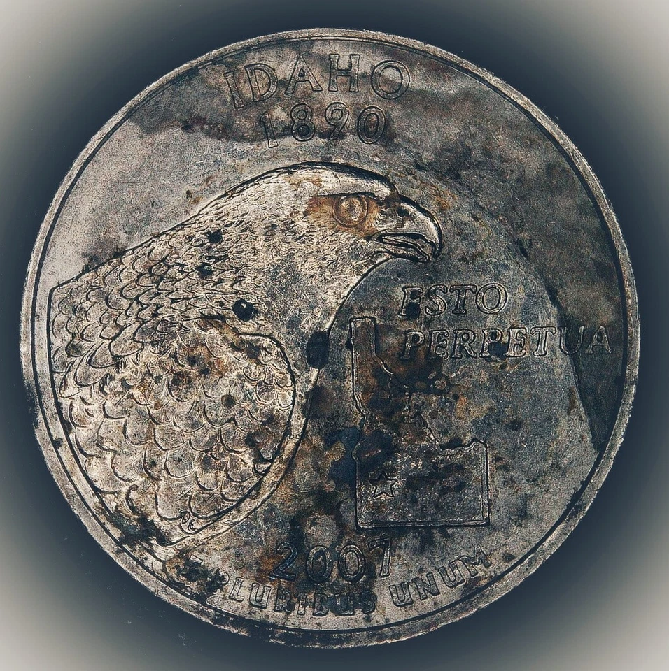 2007 P Idaho Quarter error coin DDO DDR Die clash possible - Image 3 of 4