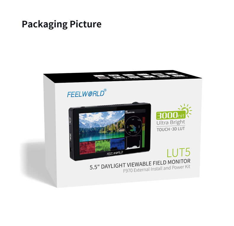 その他 FEELWORLD Ultra-Bright LUT5 FEELWORLD LUT5 5.5 Inch 3000nit Touchscreen DSLR Camera Field