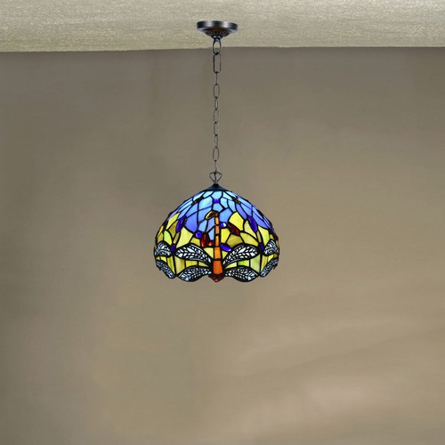 Tiffany Pendent Lamp 10 inch Antique Style Hand crafted Lamp Bed Living Room - Picture 31 of 140
