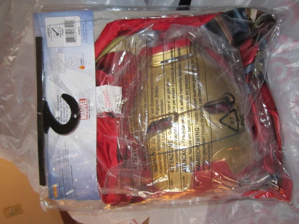 Hasbro Marvel Civil War Iron Man Child Costume Large Jumpsuit Mask Avengers New - Image 2 of 3