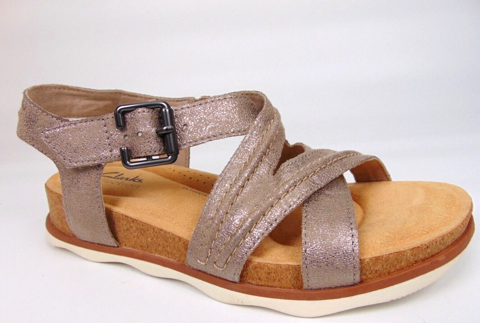 Sandali casual Clarks Brynn Ave donna taglia 6 5 pelle marrone comodi indossati una volta