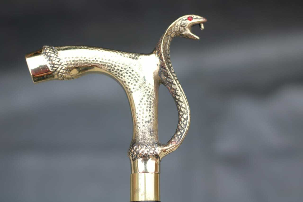 walking Stick handle Solid Metal Designer Cane Pr… - image 2