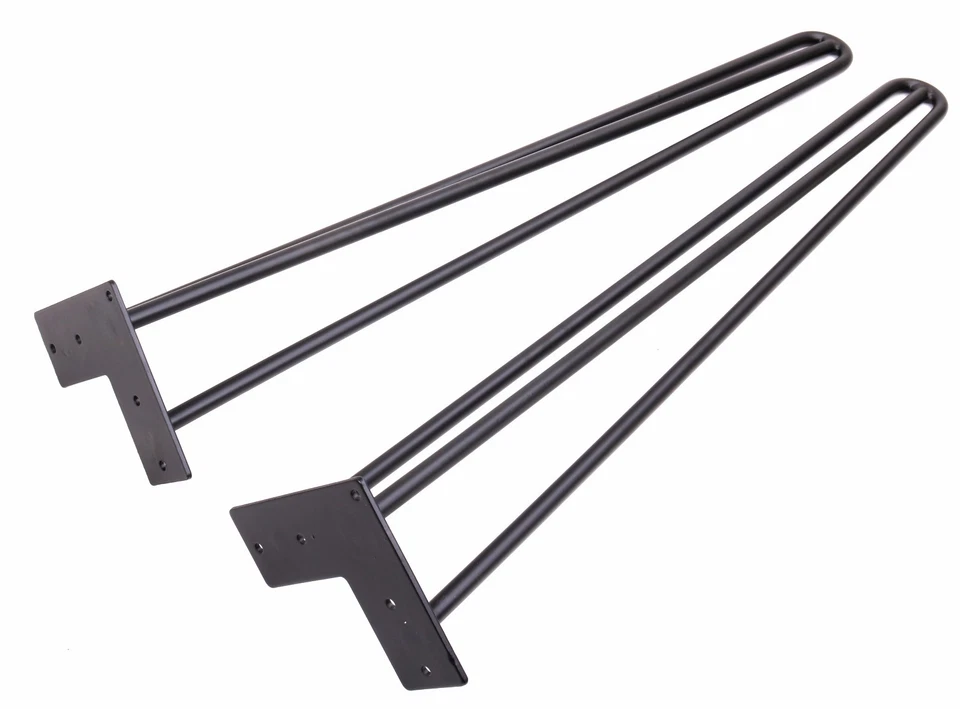 Juego de 4 patas de mesa de centro horquilla de 26"" de acero macizo de 1/2" hágalo usted mismo 3 varillas patas de mesa Foto 4 de 4