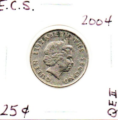 East Caribbean States 2004 Coin 25 Cents Queen Elizabeth II as