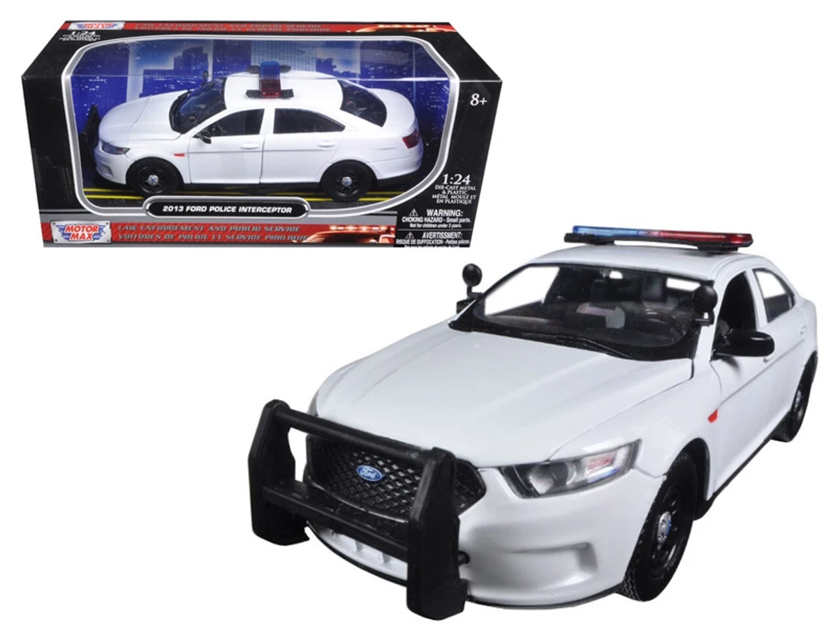 2013 VOITURE DE POLICE FORD TAURUS NON MARQU E BLANCHE 1 24 MOD LE MOTORMAX 7692