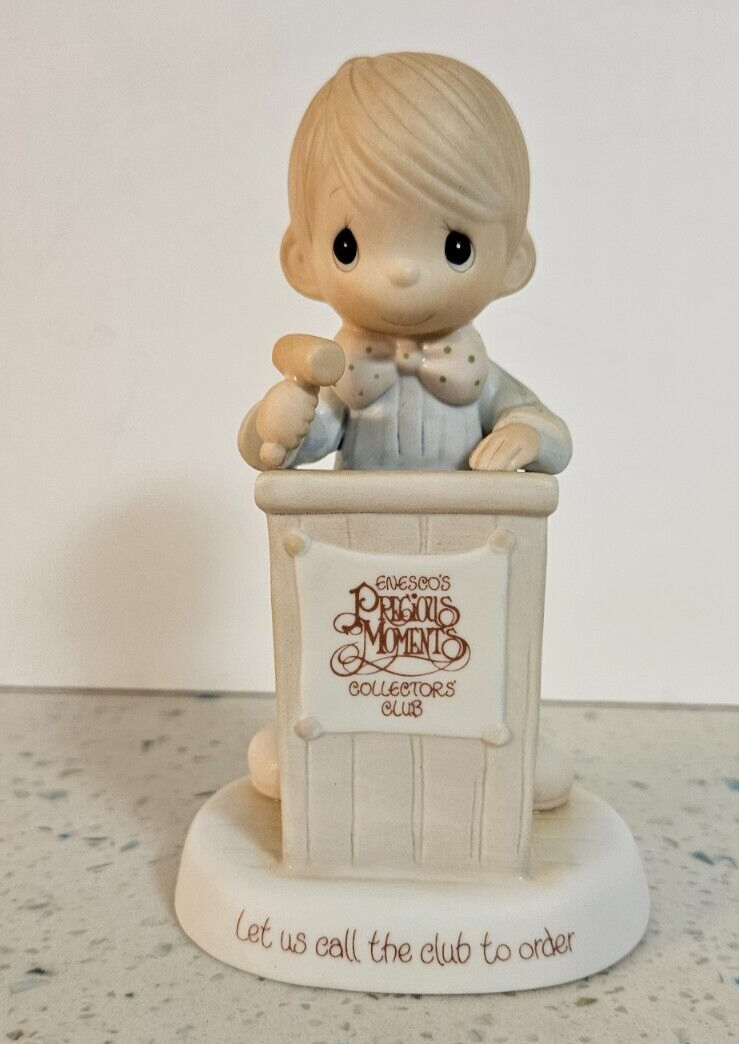 Precious Moments Let Us Call The Club To Order #E-0103 VTG 1981 Collectors Club