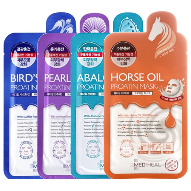 MEDIHEAL Facial Mask Sheet Face Skin Care Moisturizing Korean Proatin