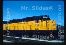 Original Slide CSS&SB South Shore New GP38-2 2003 Michigan City IN 1981