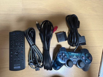 PS2 Ocean Blue SCPH 37000 Box Console Controller Playstation 2 Fat