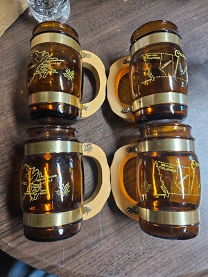 Canada Souvenir Brown Glass Root Beer Barrel Mug