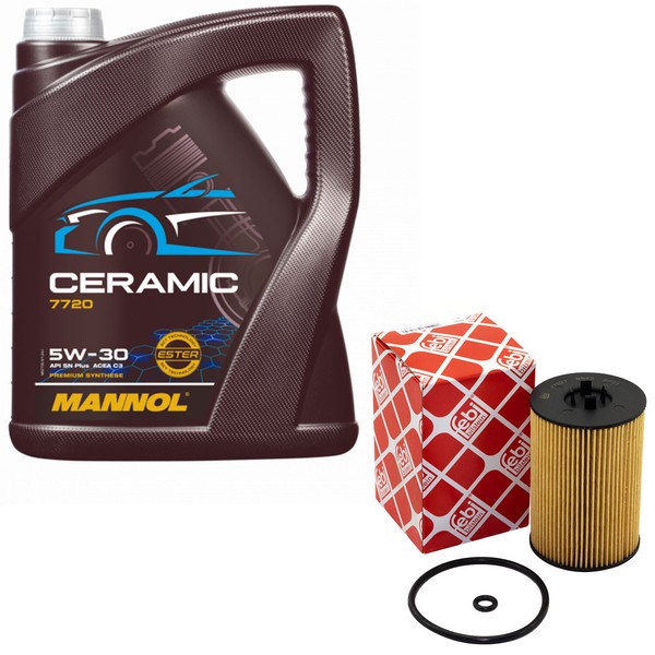 MotoröL Set 5W-30 5 Liter + ÖLfilter 47827 FüR VW Golf VII Sportsvan Tiguan 2.0-image
