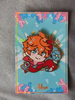 AkuoArt Genshin Impact - Chibi Tartaglia Childe Hard Enamel Pin Fatui Harbinger