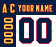 Barrie Colts Customized Number Kit For 2009-2013  Home Uniform