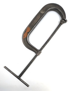 Vintage J.H. Williams CC-410 Deep Throat C-Clamp, 10” Capacity, Good Cond.