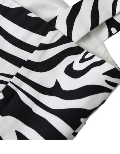 DOLCE & GABBANA Top Black White Zebra Sleeveless Bustier Crop IT42/US8/M 570usd - Picture 4 of 9